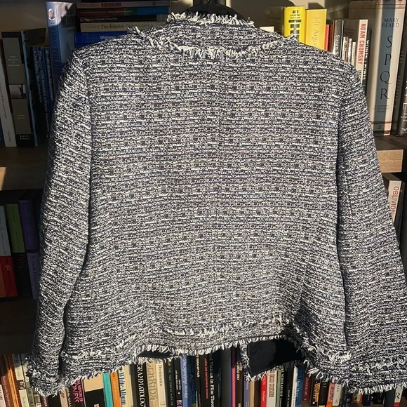 NWT Ann Taylor Blue & White Blazer - Size 10 - Picture 5 of 5